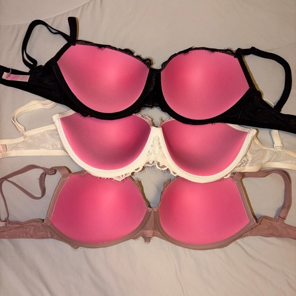 VS PINK Date push up bra essential color set 36DD - Picture 4 of 8